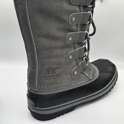 Sorel Joan of Arctic Boots Women's Waterproof Winter Snow Quarry Black Size 9