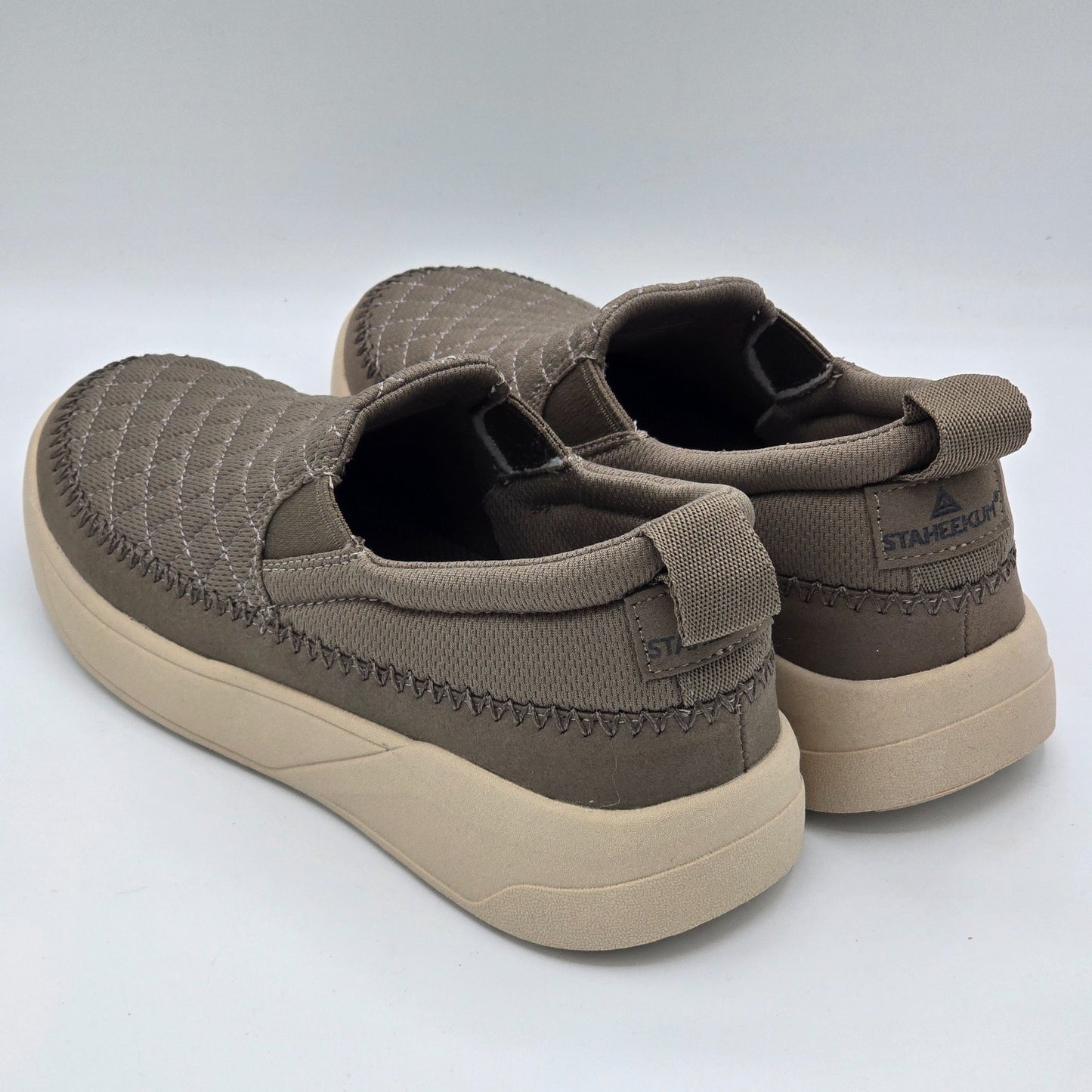 Staheekum Women's Quilted Slip-On Shoes Taupe Comfortable Casual Pick Size