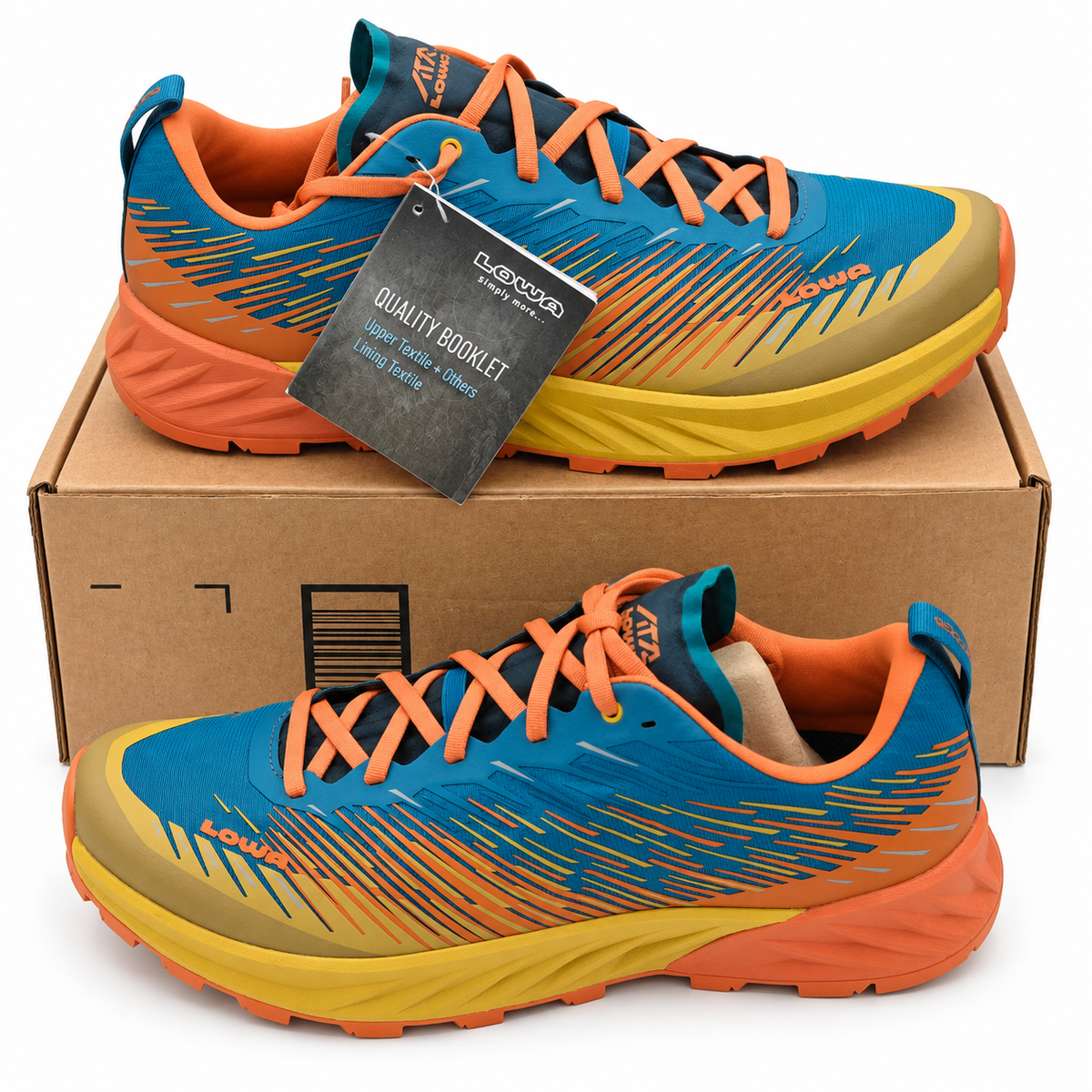 LOWA Amplux Men's US 11.5 Rust Petrol Trail Running Hiking Shoes 310695-4474
