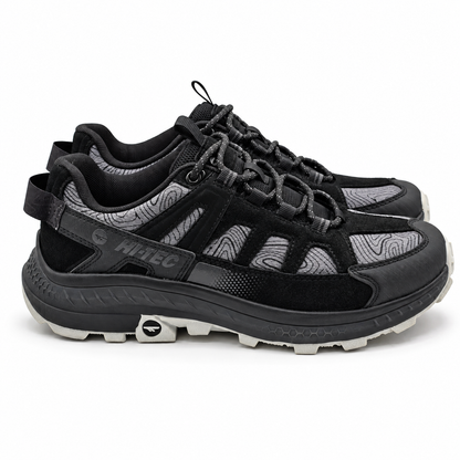 Hi-Tec Men's Hiking Trail Shoes Black Castle Rock Outdoor Walking Sneakers 9