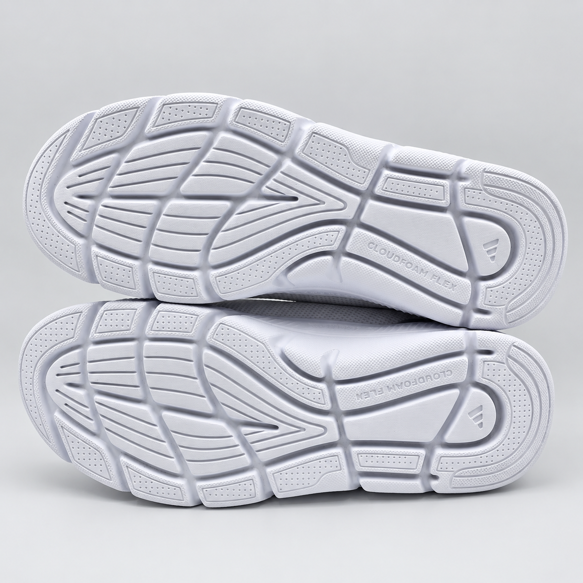 adidas Cloudfoam Flex Laces Women Wide White Gray Walking Shoes JS4891 Pick Size