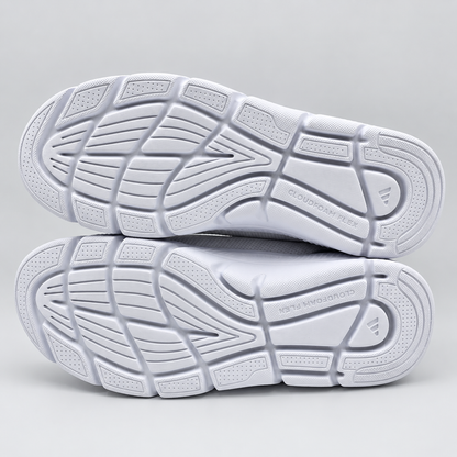 adidas Cloudfoam Flex Laces Women Wide White Gray Walking Shoes JS4891 Pick Size