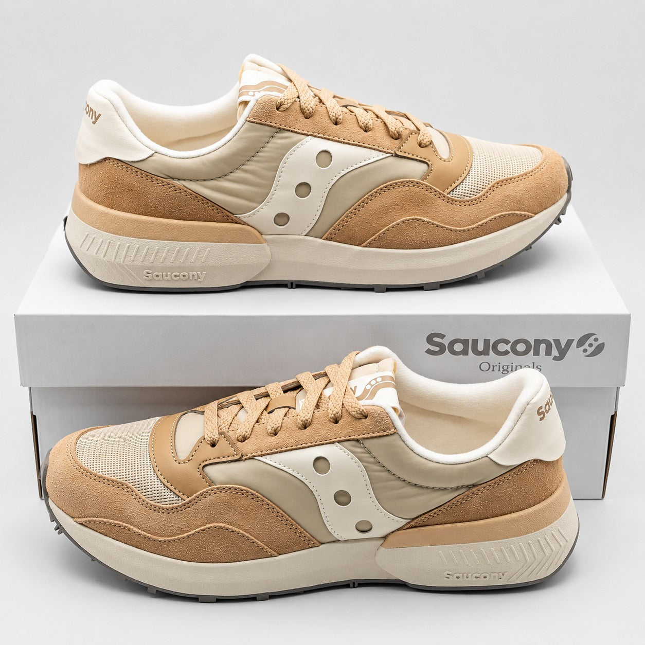 Saucony Jazz NXT S70790-31 Beige Vanilla Retro Sneakers Men's 11.5 Women's 13