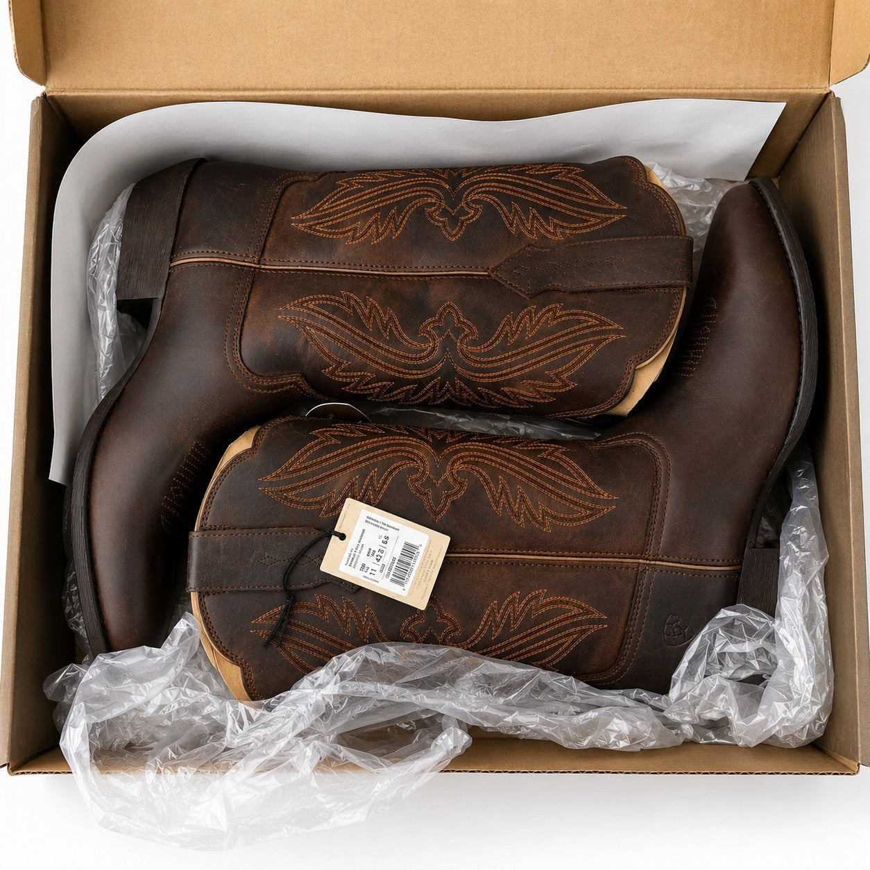 ARIAT(R) Heritage R Toe StretchFit Western Boots Distressed Brown Women's 11B