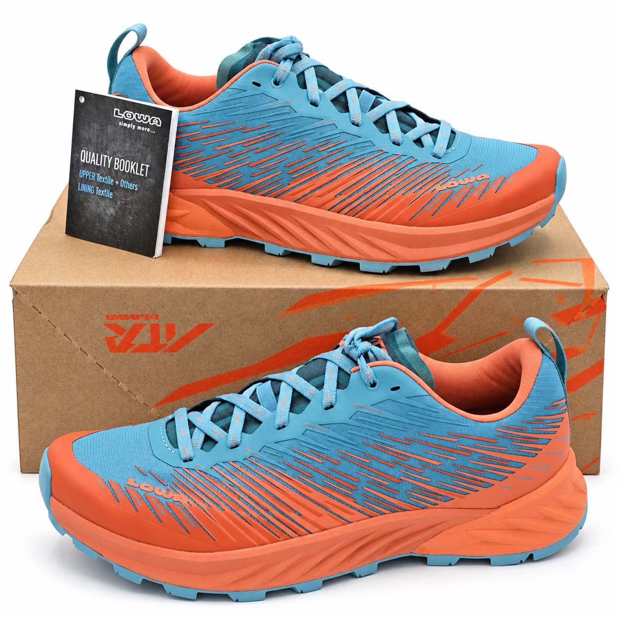 LOWA Amplux WS Women's 9 Blue Orange Trail Running Shoes New No Box