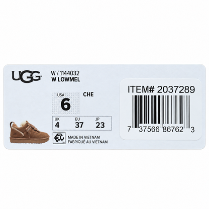 UGG Lowmel Sneakers Womens 6 Chestnut Suede Mesh Padded Lace Up Shoes 1144032
