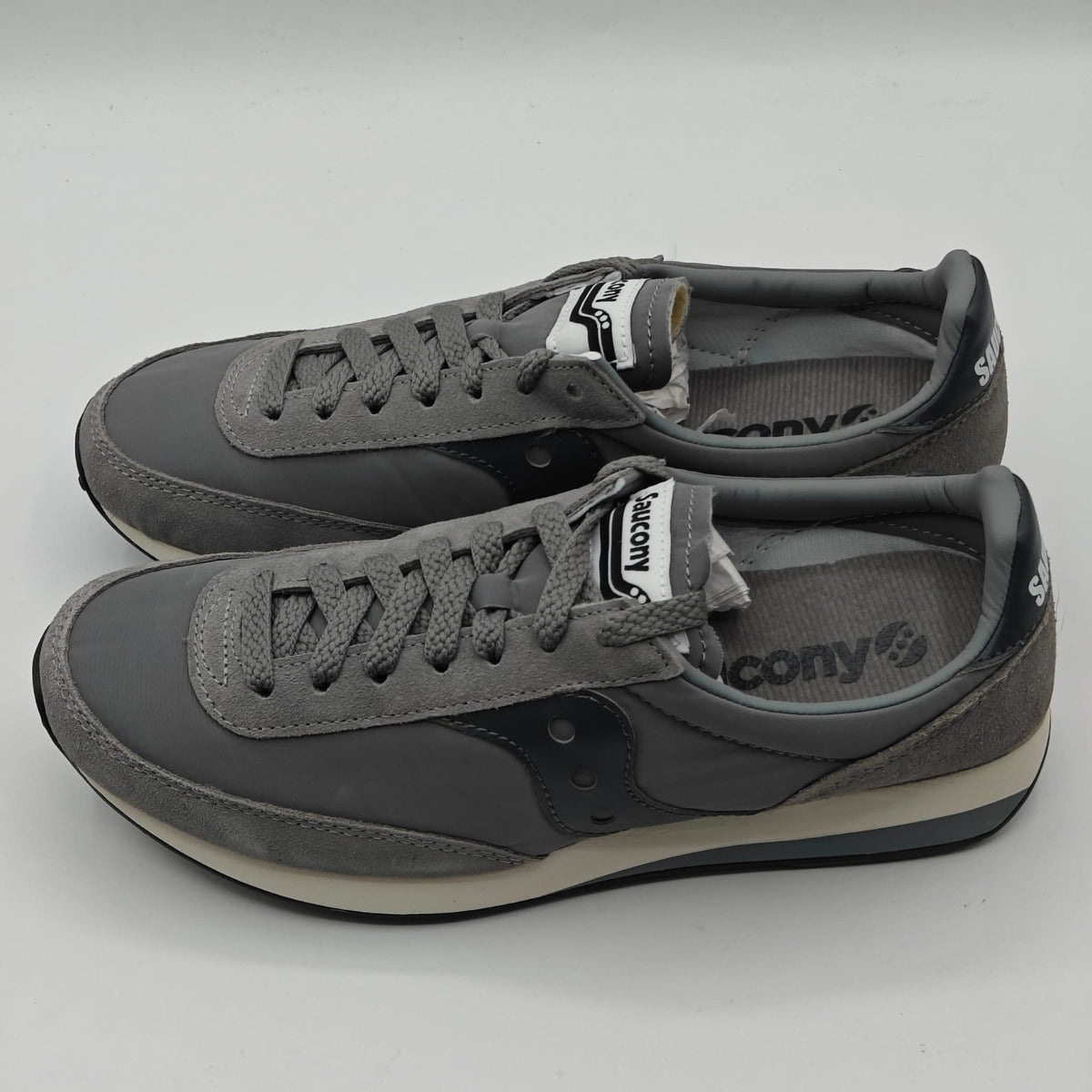 Saucony Retro Trainer 80 S70884-13 Running Shoes Gray White Men's 7 Women's 8.5