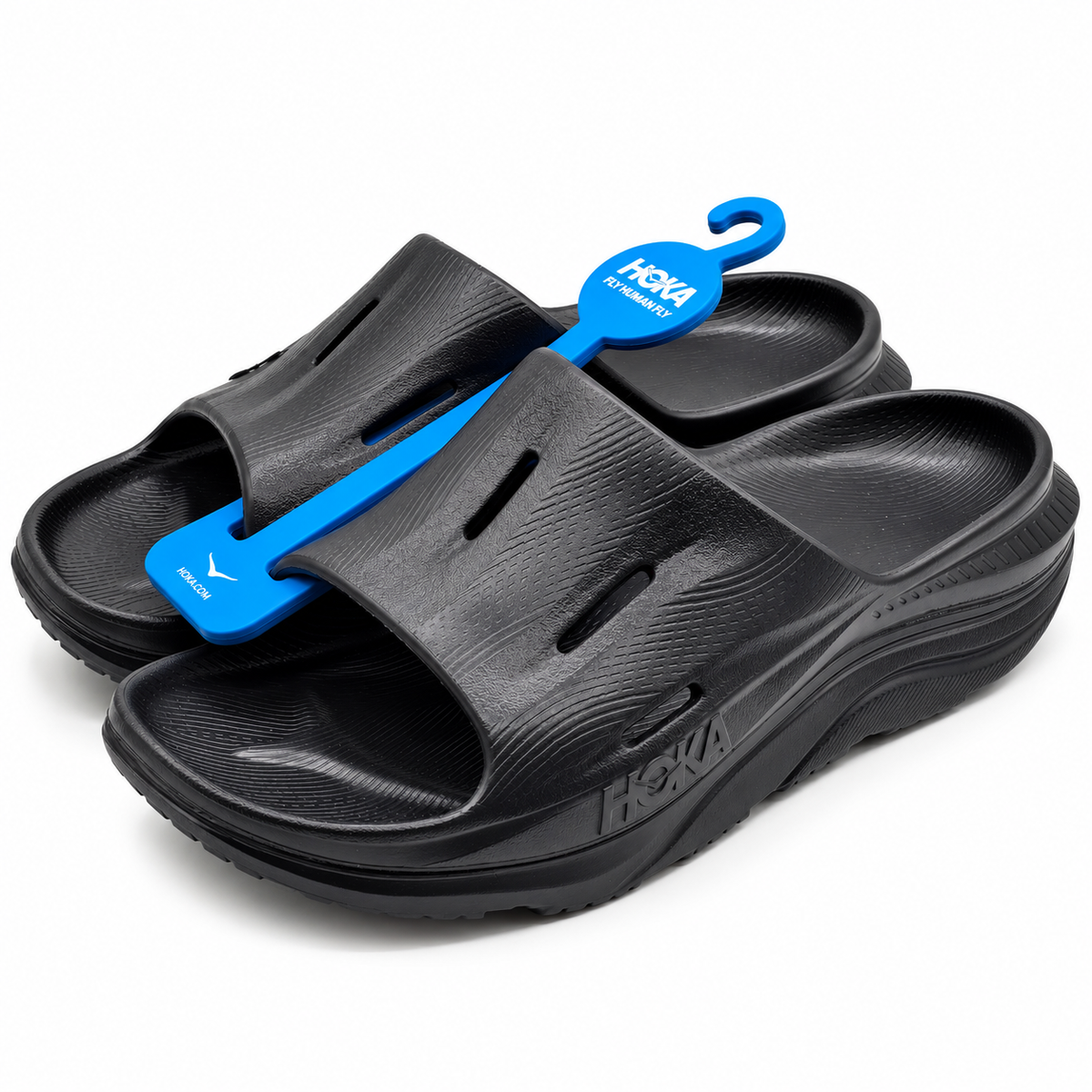 HOKA Ora Recovery Slide 3 Mens 13 Womens 15 Black Comfort Sandals 1135061 BBLC