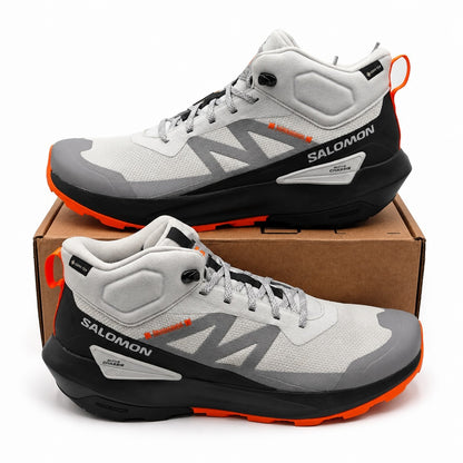 Salomon Elixir Activ Mid GTX Men's 13 Gore-Tex Hiking Boots Gray Orange L474567