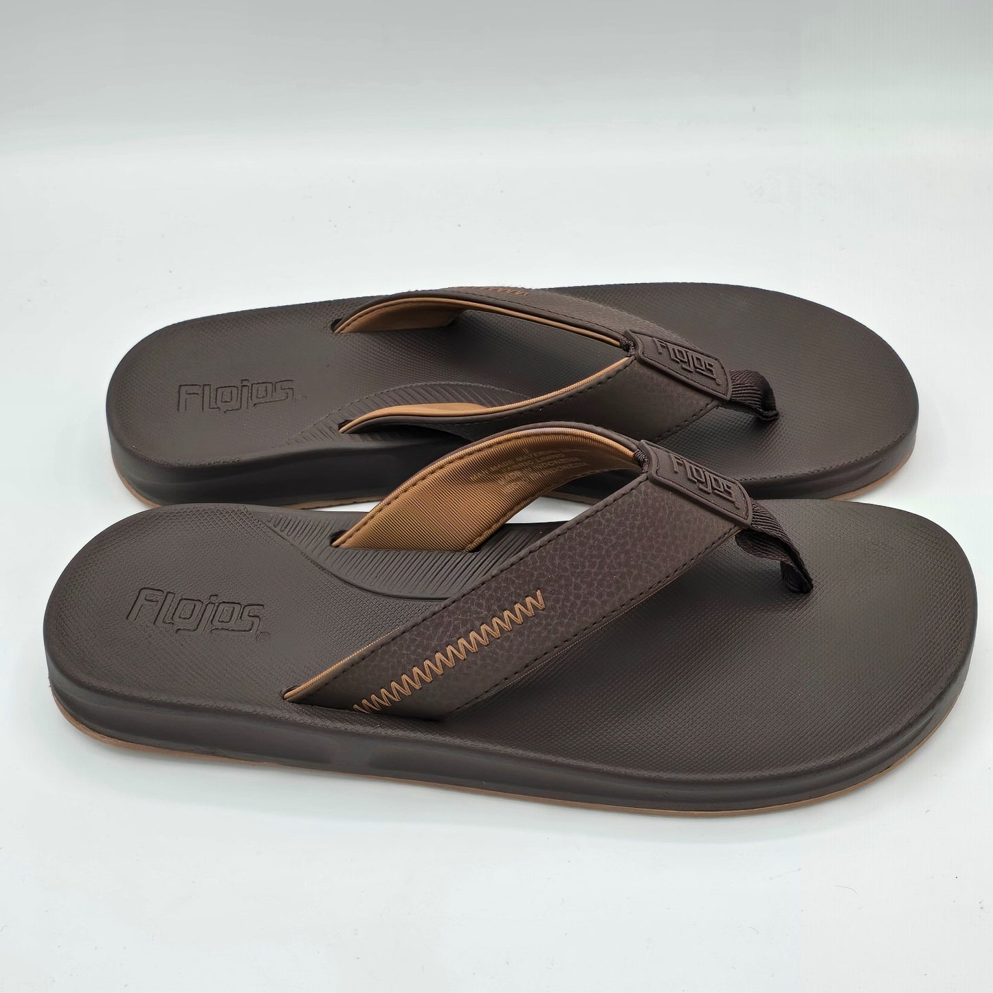 Flojos Flip Flops Men's Water Resistant Memory Foam Sandals Brown Pick Size