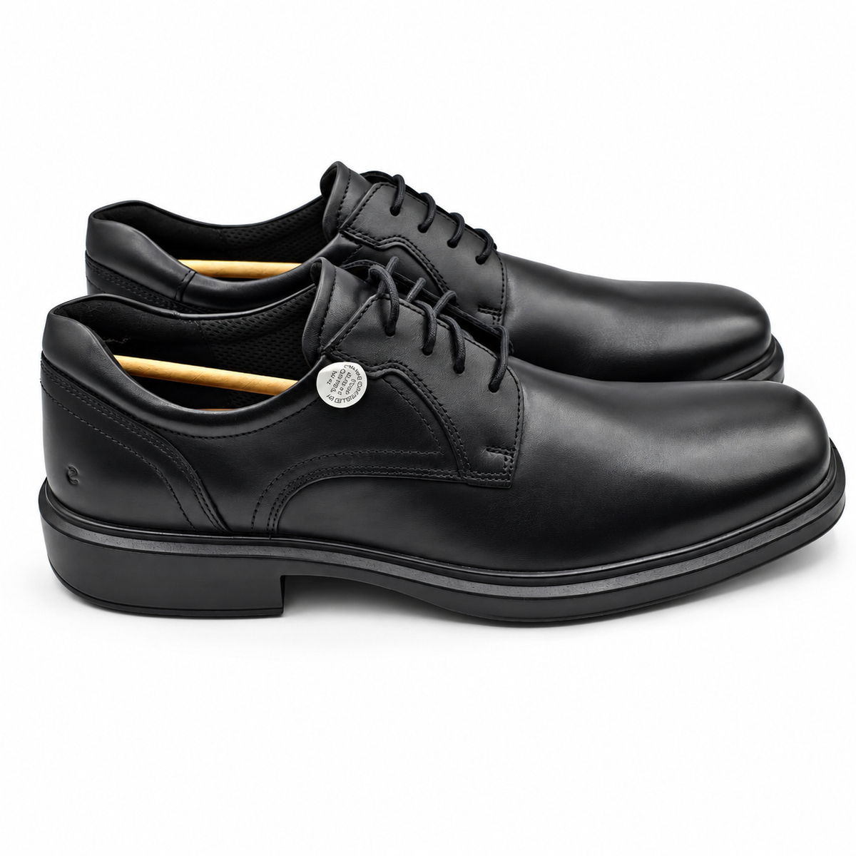 ECCO Helsinki 2 Men's Black Leather Plain Toe Derby Dress Shoes Pick Size 500164