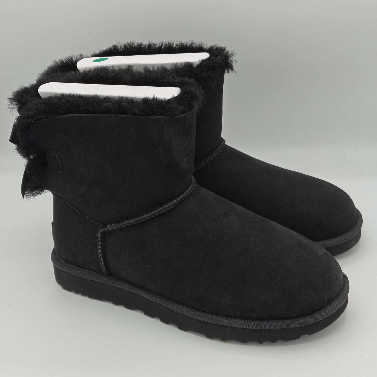 Authentic New UGG brand Women's Mini Bailey Bow II Black Soft Ankle Boots