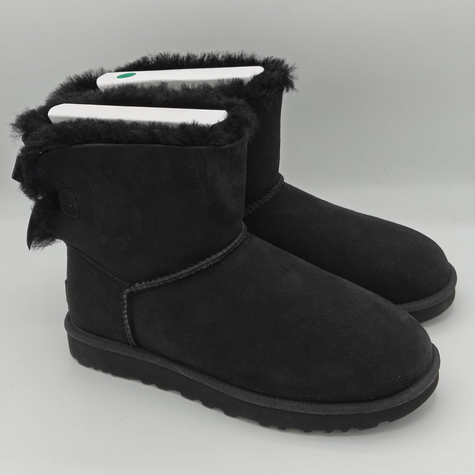 Authentic New UGG brand Women's Mini Bailey Bow II Black Soft Ankle Boots