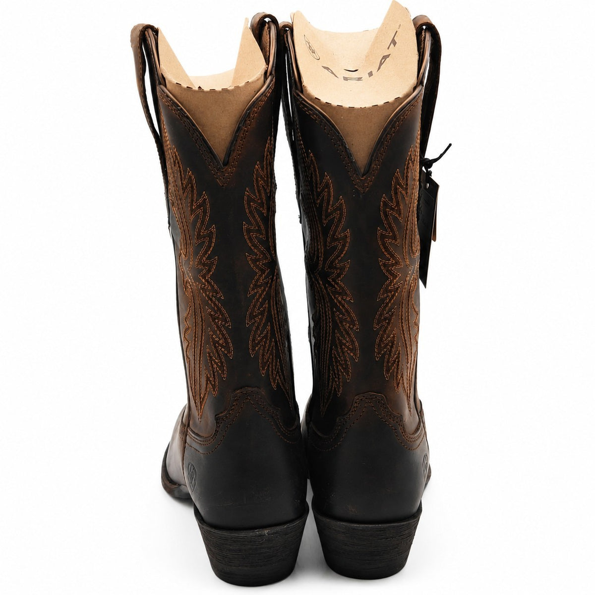 Ariat(R) Heritage R Toe StretchFit Western Cowboy Boots Brown Women's 7 B 10038380