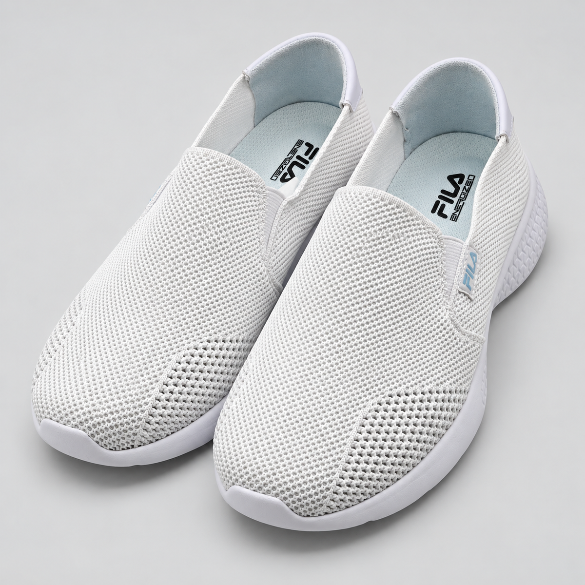 FILA Mallorca Slip On Womens Size 8.5 White Mesh FILASOFT Comfort Sneakers Shoes