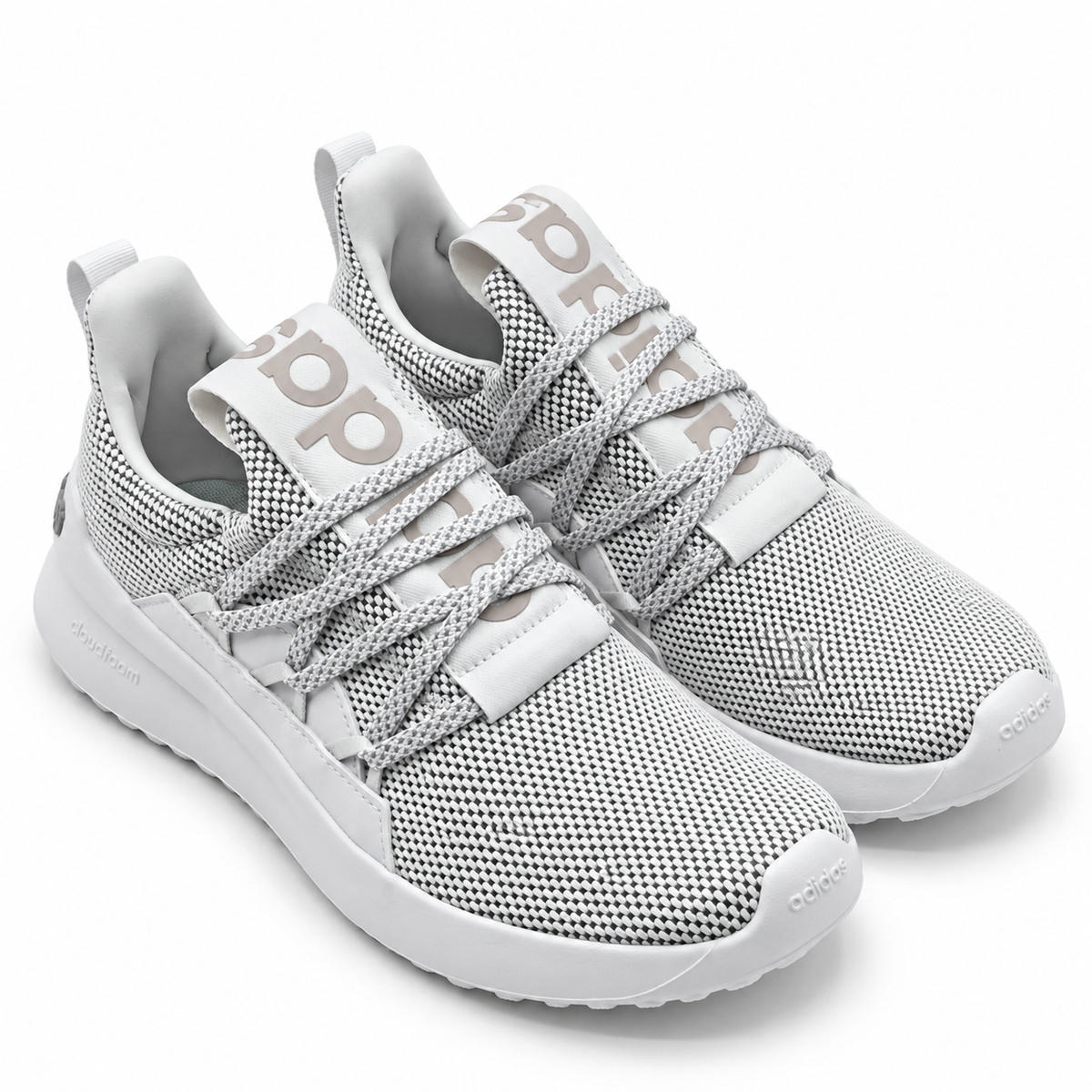adidas Lite Racer Adapt 5.0 Men's US 8 White Grey Cloudfoam Slip-On Shoes HP6466