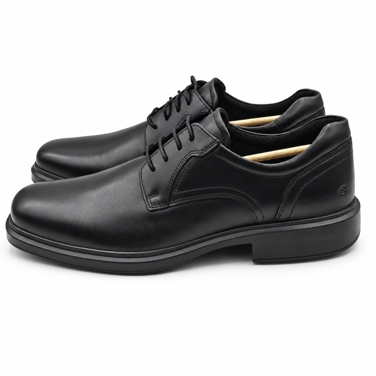 ECCO Helsinki 2 Men's Black Leather Plain Toe Derby Dress Shoes Pick Size 500164