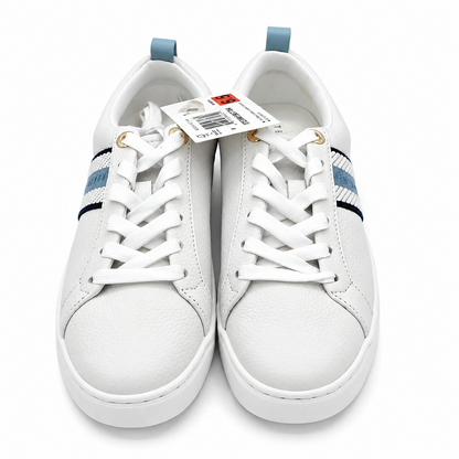 Ted Baker Bailey Icon Leather Tennis Sneakers Blue Multi Women's Pick Size