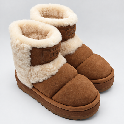 UGG Classic Chillapeak Women's Size 8 Chestnut Suede Shearling Platform Boots