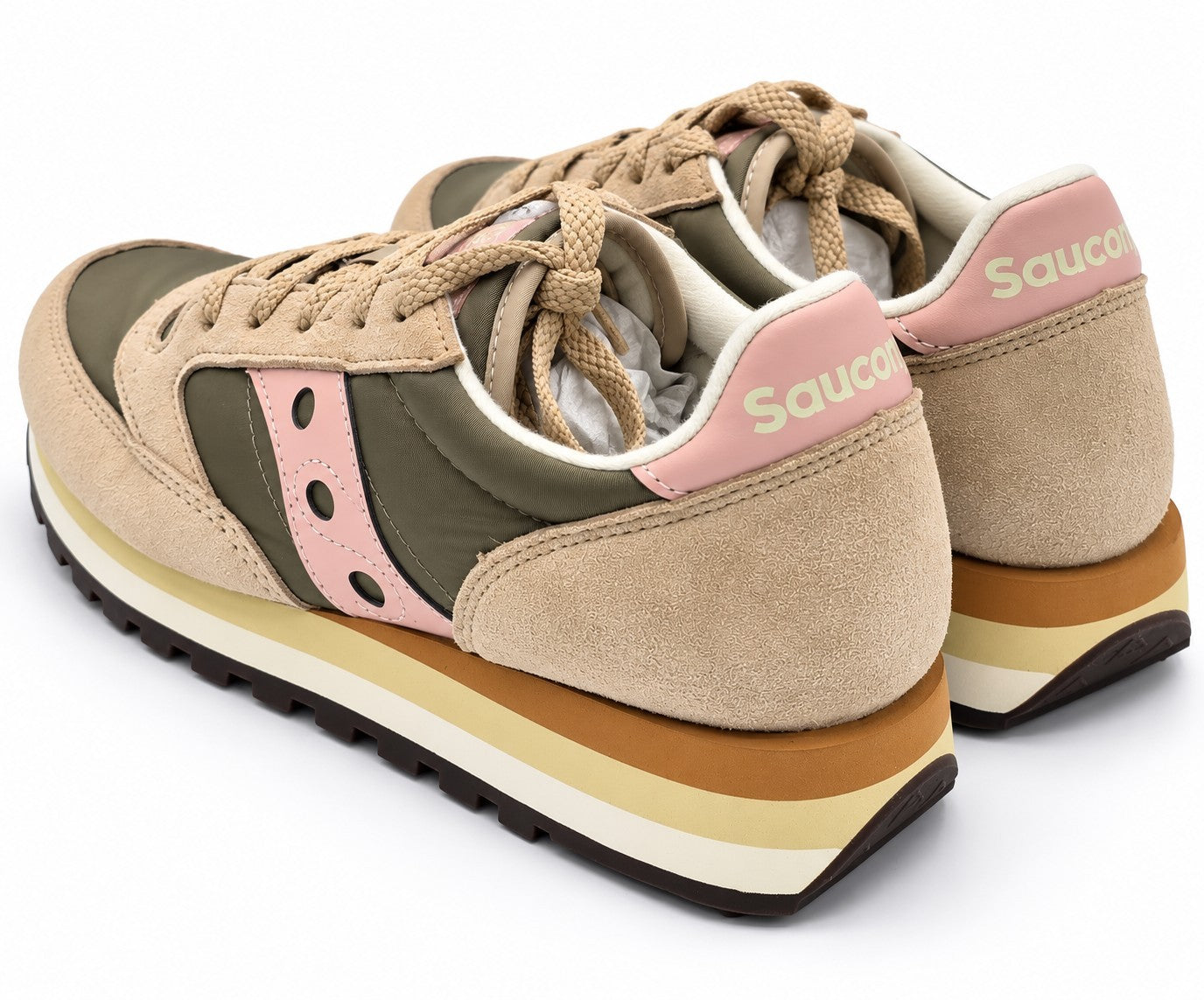 Saucony Jazz Triple Green Pink Women's 7.5 Platform Suede Sneakers S60530-58
