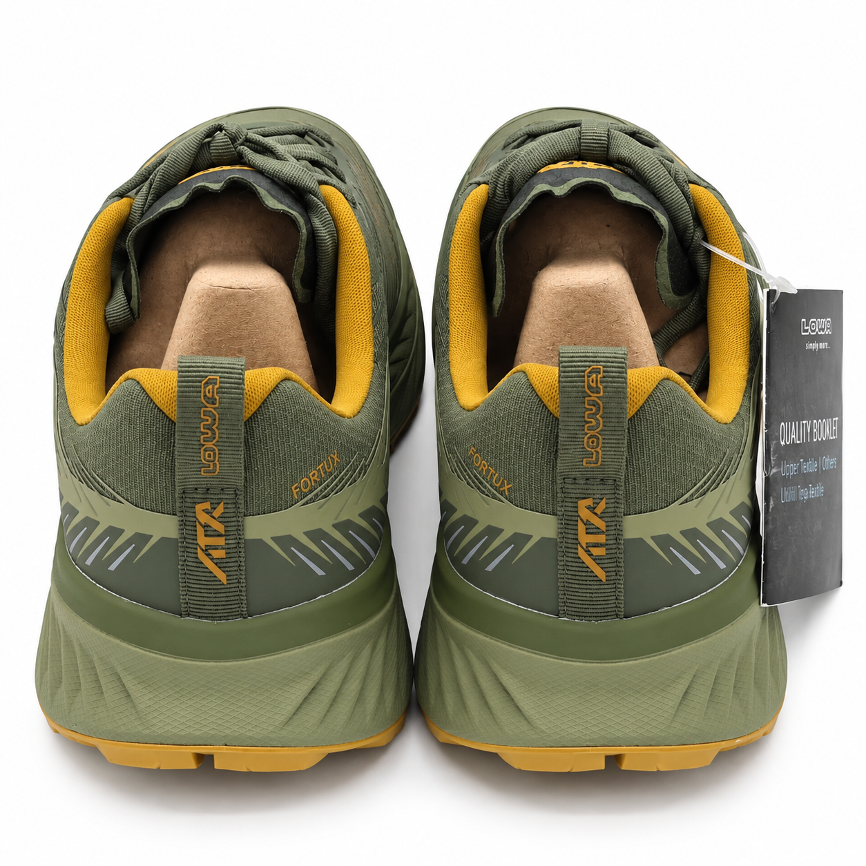 LOWA Fortux Men's US 9.5 Olive Mustard Trail Running Hiking Shoes 310693-7898
