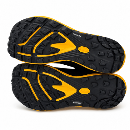 Topo Athletic MTN Racer 4 Men's Trail Running Shoes Black Yellow Size 9