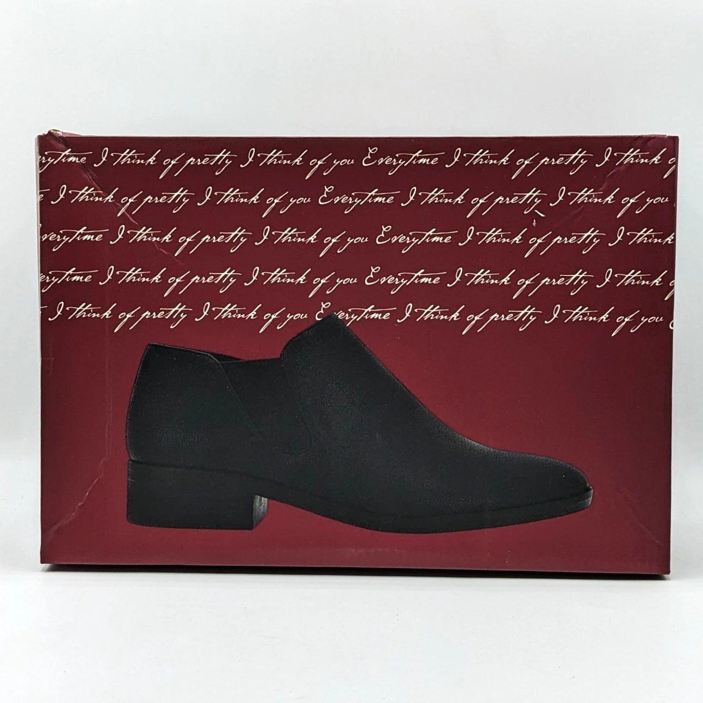 Kensie "Sammy" Faux Pebbled Leather w/ Block Heel & Side Zip Closure (Black) NEW