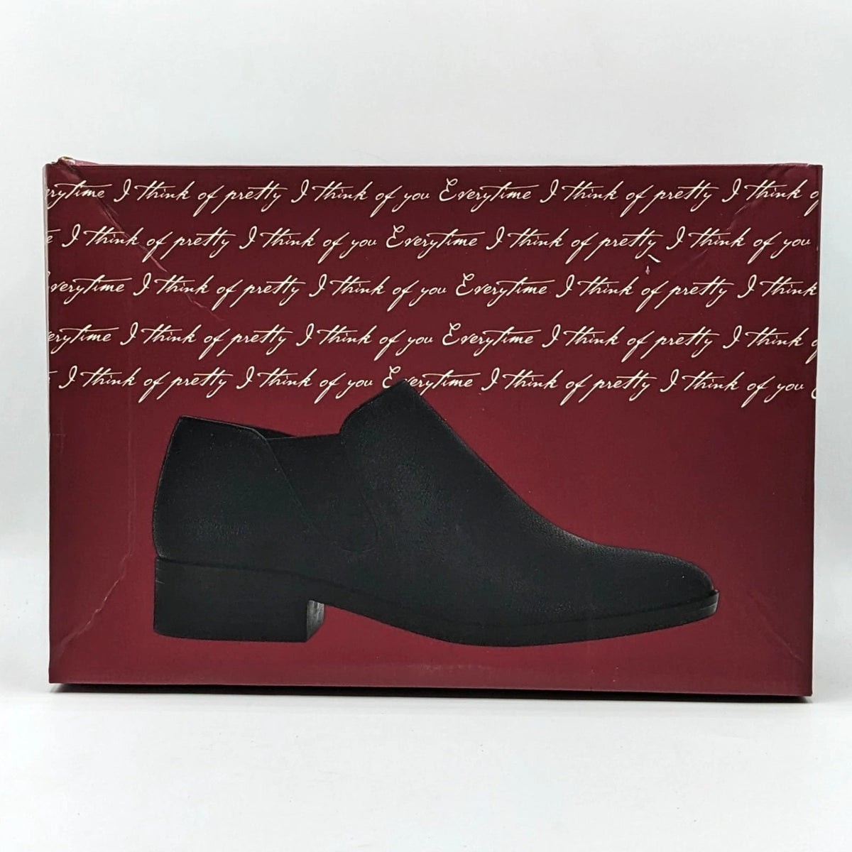 Kensie "Sammy" Faux Pebbled Leather w/ Block Heel & Side Zip Closure (Black) NEW