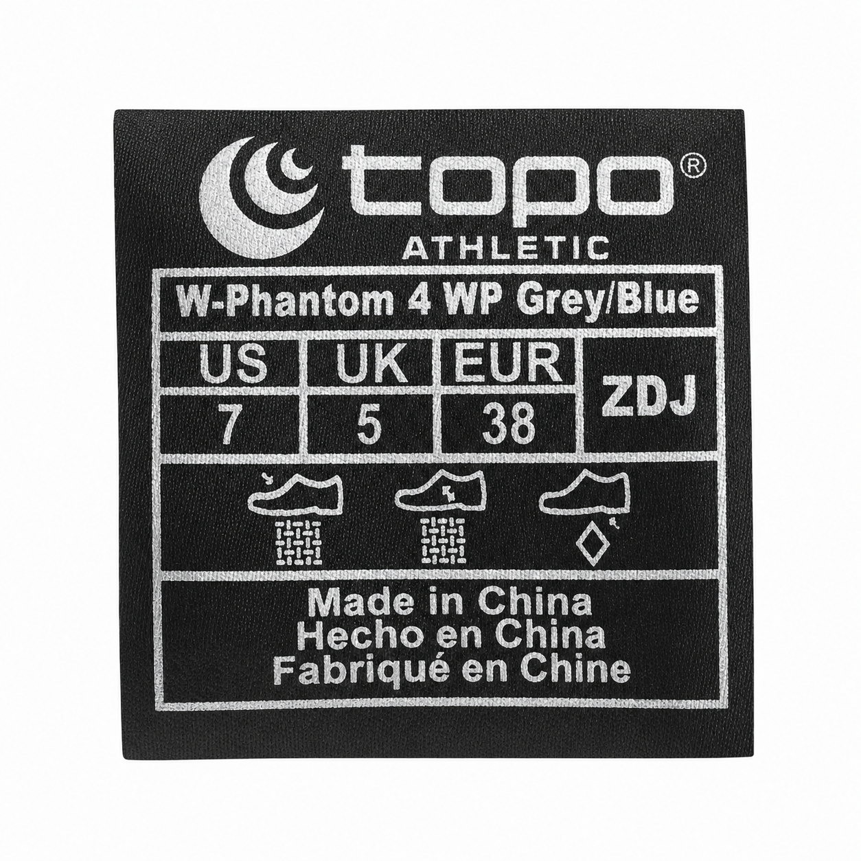 Topo Athletic Phantom 4 WP Women's Size 7 Grey Blue Waterproof Running Shoes