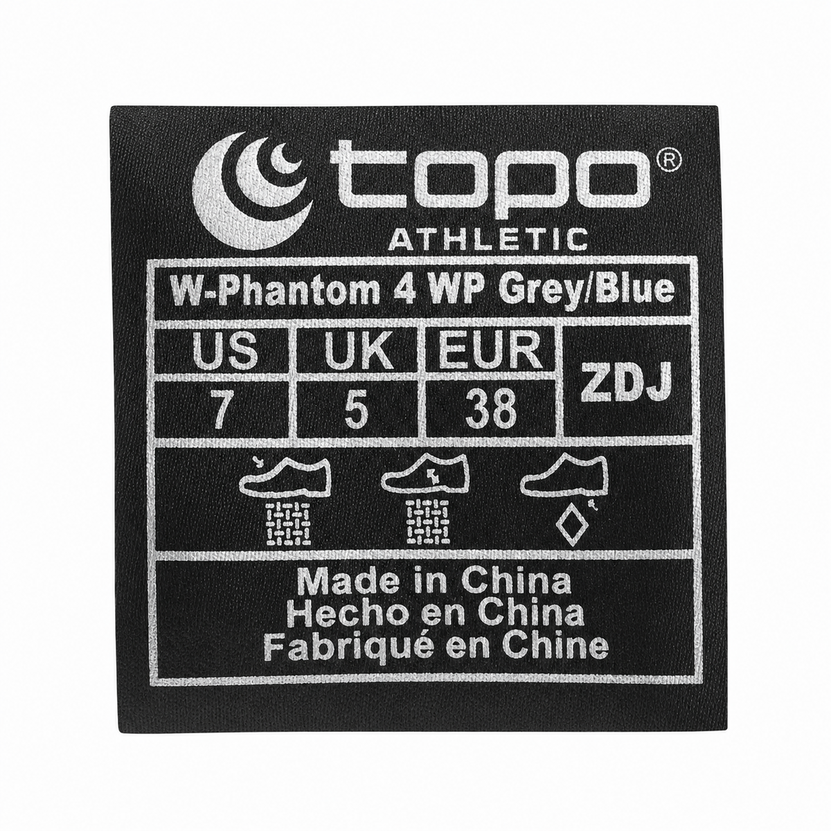 Topo Athletic Phantom 4 WP Women's Size 7 Grey Blue Waterproof Running Shoes