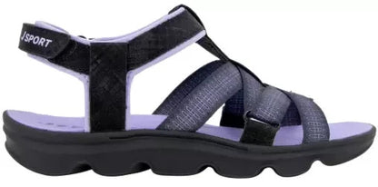 Jsport KAIA Women's Sports Sandal - Adjustable Straps (Black/Purple) Pick Size