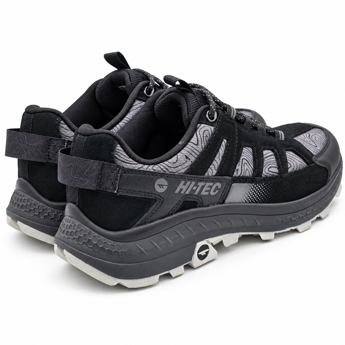 Hi-Tec Men's Hiking Trail Shoes Black Castle Rock Outdoor Walking Sneakers 8
