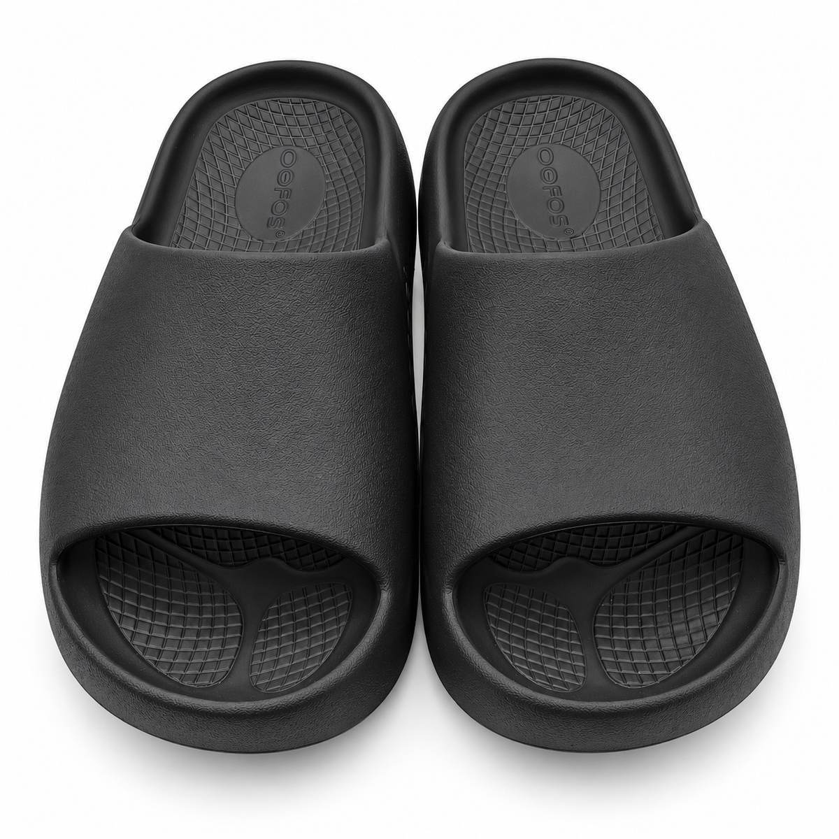 OOFOS OOahh PLUS Recovery Slide Sandals Women 9 Men 7 EU 40 Black Foam Comfort