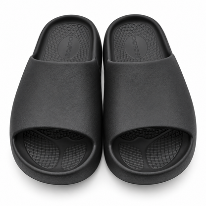 OOFOS OOahh PLUS Recovery Slide Sandals Women 9 Men 7 EU 40 Black Foam Comfort