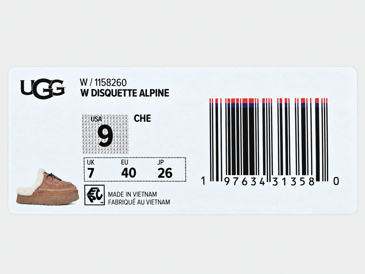 UGG Disquette Alpine Slippers Women US 9 EU 40 Chestnut Suede Platform 1158260