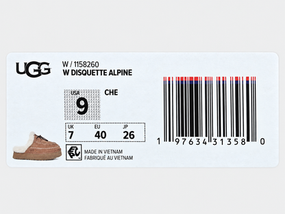 UGG Disquette Alpine Slippers Women US 9 EU 40 Chestnut Suede Platform 1158260
