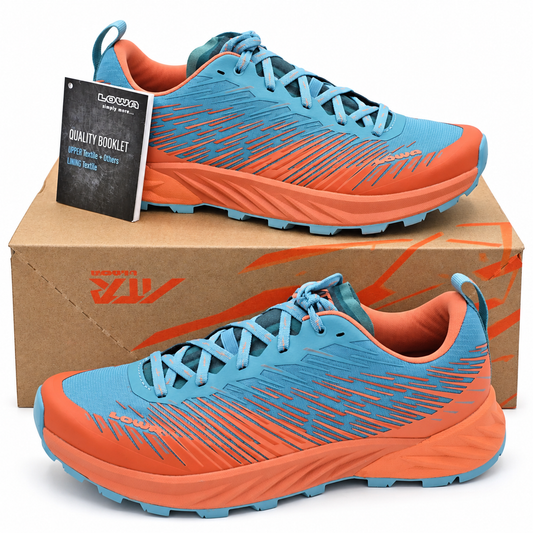 LOWA Amplux WS Women's 9 Blue Orange Trail Running Shoes New No Box