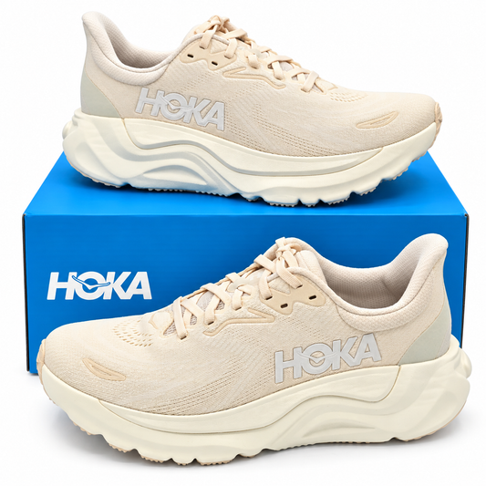 HOKA Arahi 8 Women's 10 B Birch Alabaster H-Frame Stability Road Running Shoes