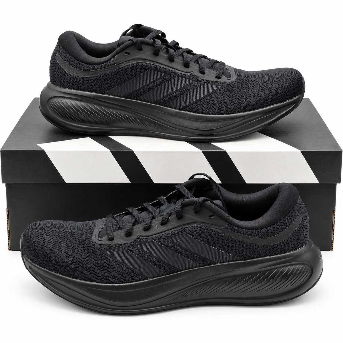 adidas Response Runner 2 Mens Black Cloudfoam Running Shoes Pick Size KJ1737