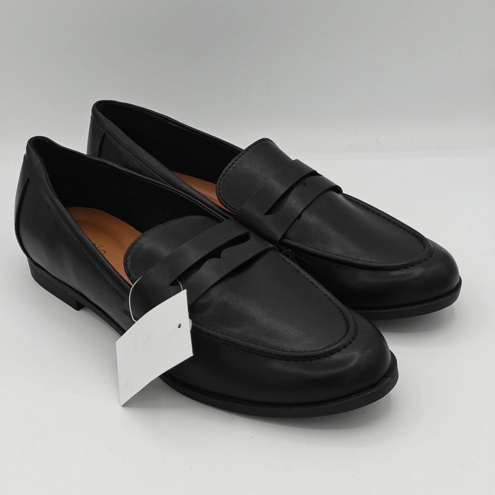 Kensie "Gitty" Women's Slip-On Penny Loafer w/Padded Footbed Black - Brown