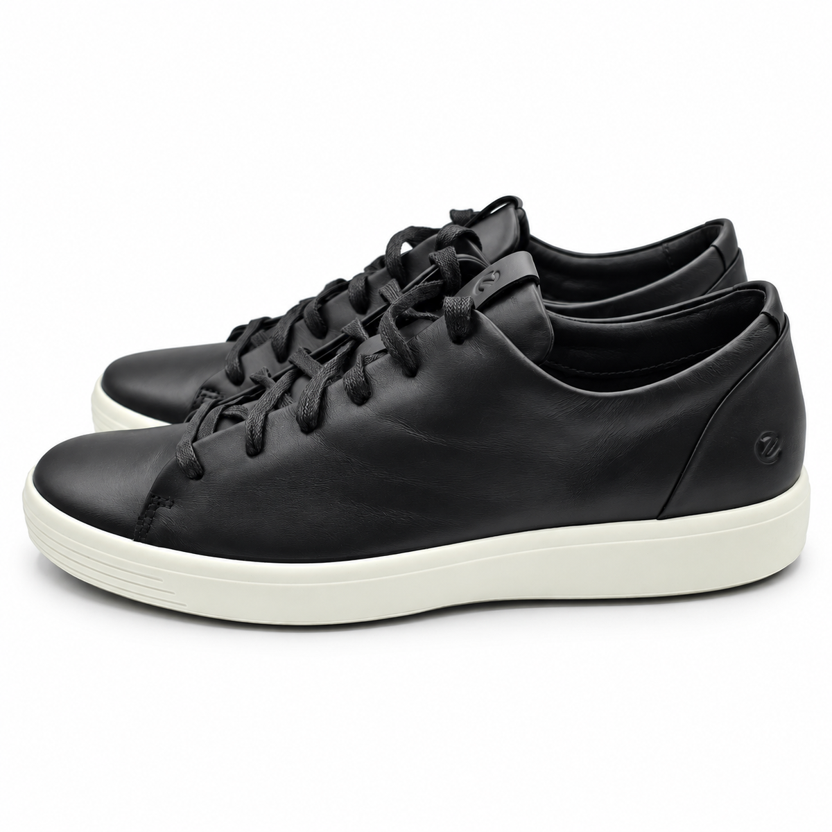 ECCO Soft 7 Men's Black Leather Low Top Casual Sneakers Comfort US 9 470794