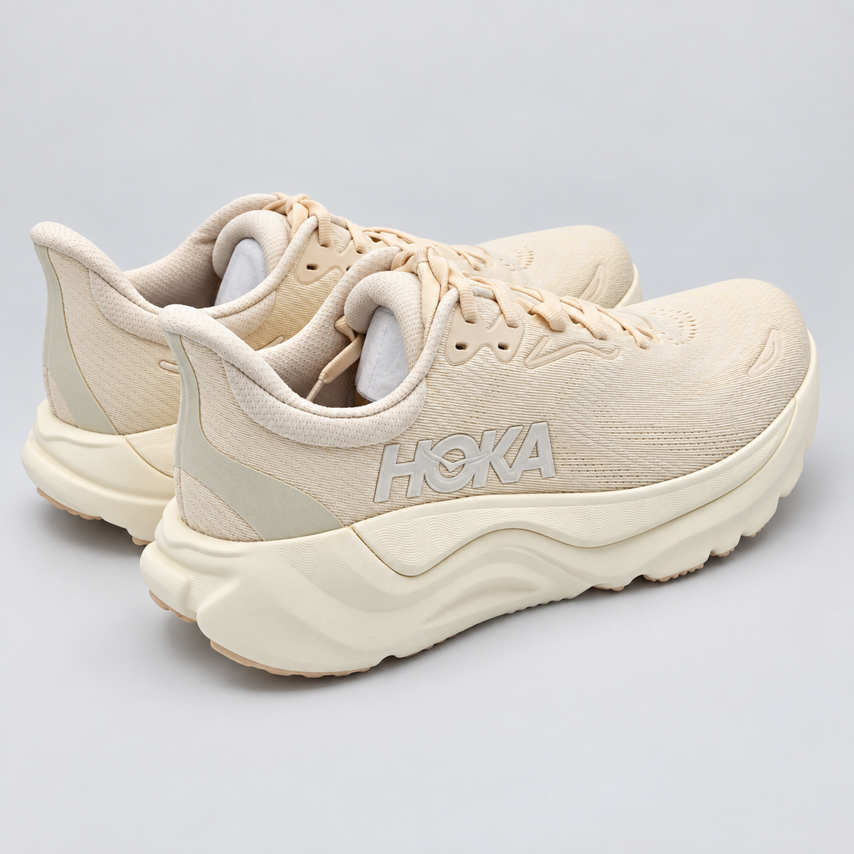 HOKA Arahi 8 Women's 6 B Birch Alabaster H-Frame Stability Road Running Shoes