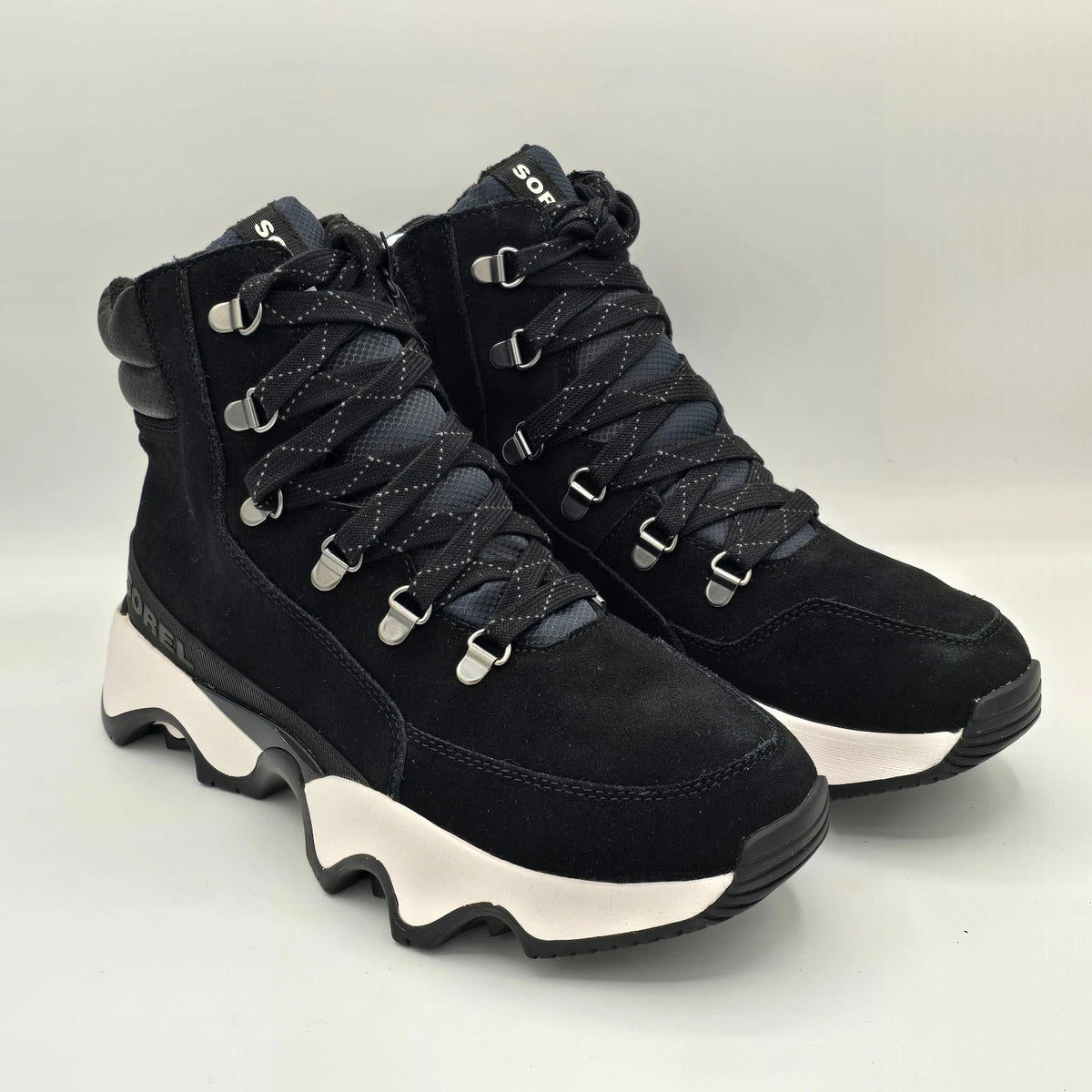SOREL Kinetic Impact Conquest Plus WP Black Sea Salt Waterproof Boots Women's 9