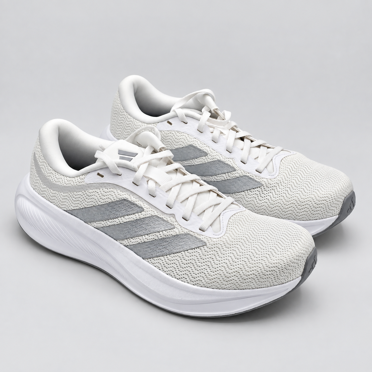 adidas Response Runner 2 Womens 8.5 White Silver Cloudfoam Running Shoes KJ1738
