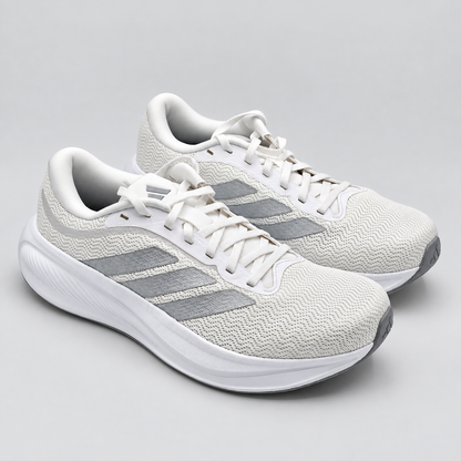 adidas Response Runner 2 Womens 8.5 White Silver Cloudfoam Running Shoes KJ1738