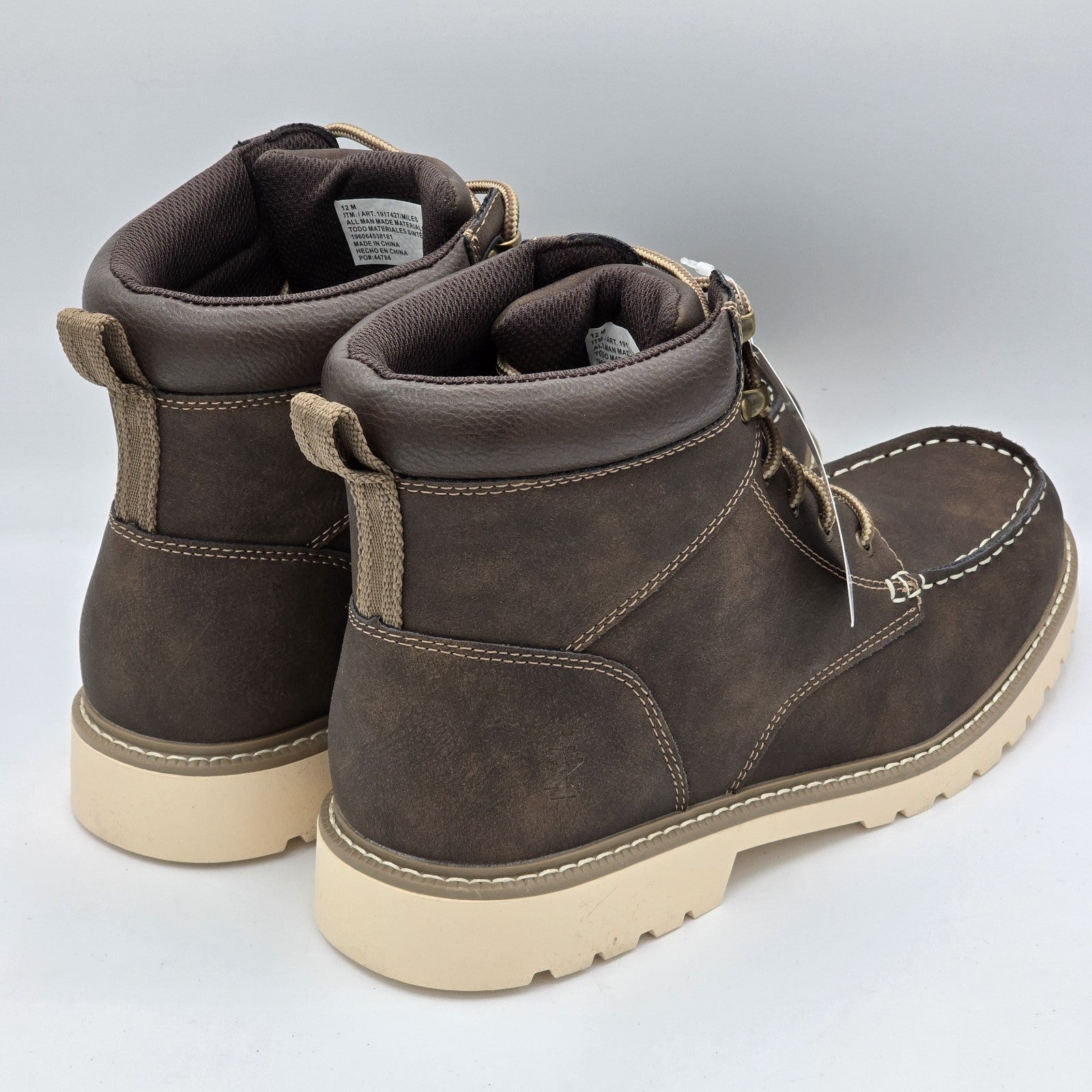IZOD Miles Men's Chukka Boots Brown Casual Lace Up Work Ankle Style Size 12