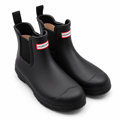 Hunter Original Chelsea Boots Womens 6 Black Waterproof Rubber WFS2078RMA Matte