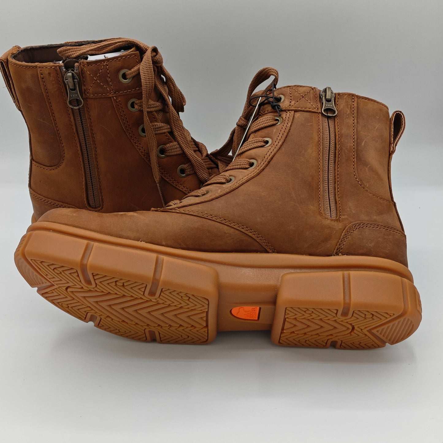 SOREL Explorer STRT Waterproof Lace Boots Leather Side Zip Velvet Tan Gum 2 9, 8