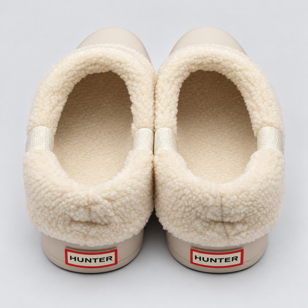 Hunter Play Sherpa Insulated Clogs Womens 9 Cream Rubber Slip On WFF1000RSP