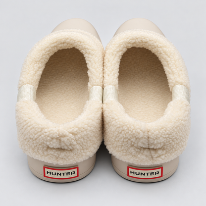Hunter Play Sherpa Insulated Clogs Womens 9 Cream Rubber Slip On WFF1000RSP
